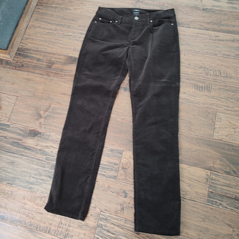 Ann Taylor Signature size 4 dark brown corduroy pants - Picture 2 of 6